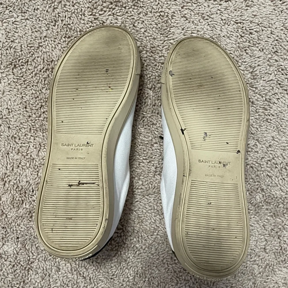 Saint Laurent Andy Canvas Sneakers Size 40.5 - Picture 9 of 9